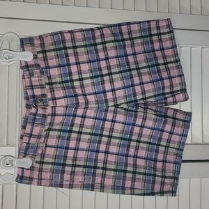 GUC Janie & Jack plaid linen short size 6